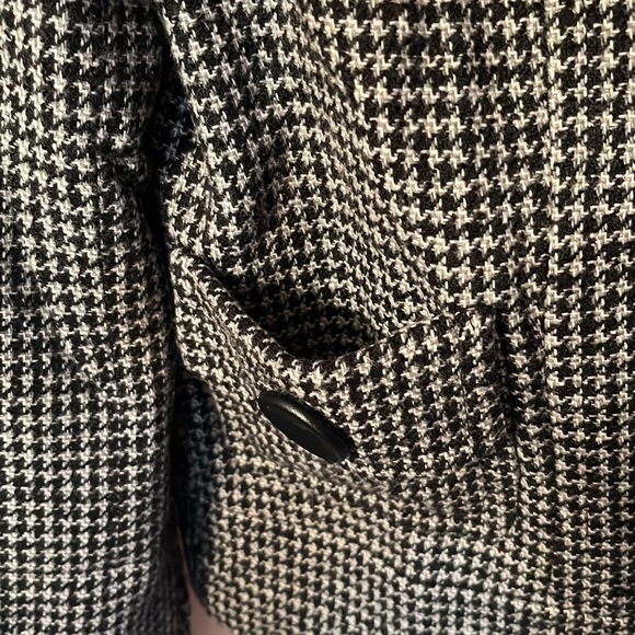 Banana Republic Plaid Wide Collar Wool Jacket Size Medium - Picture 5 of 8